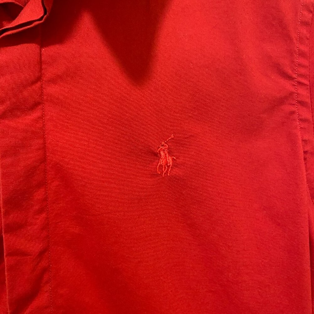 Ralph Lauren Women’s Super Slim Fit Red Shirt 95% Cotton French Cuffs Sz 4 - Picture 7 of 15
